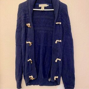 H&M Cotton toggle long Cardigan shawl chunky grandpa fisherman sailor sweater M